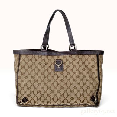 Sale Photo Thumbnail #236: Gucci Abbey D-Ring Beige Ebony GG Canvas Large Tote