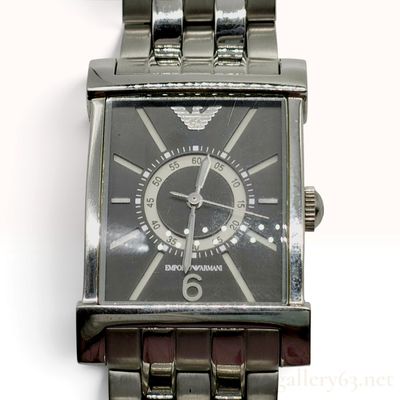 Sale Photo Thumbnail #359: Emporio Armani Rectangular Tank Stainless Steel Watch AR-0267