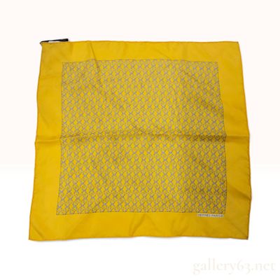 Sale Photo Thumbnail #462: Hermes Les Fers a Cheval Yellow Silk Scarf 42