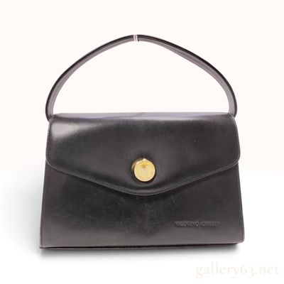 Sale Photo Thumbnail #146: Vintage Valentino Christy Black Leather Top Handle Bag