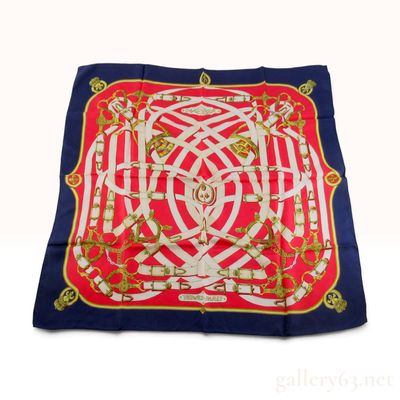 Sale Photo Thumbnail #193: Hermes Cavalcadour Red Silk Scarf 90