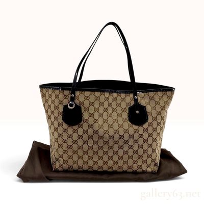 Sale Photo Thumbnail #296: Gucci GG Canvas Jolie Tote Tan and Black Monogram with Dust Bag