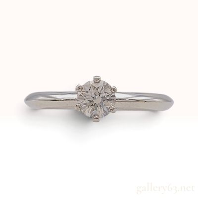 Sale Photo Thumbnail #260: Tiffany and Co. Platinum 0.31ct Natural Diamond Solitaire Ring with Box