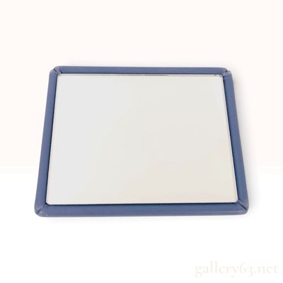 Sale Photo Thumbnail #78: Bottega Veneta Blue Leather Handheld Mirror with Envelope