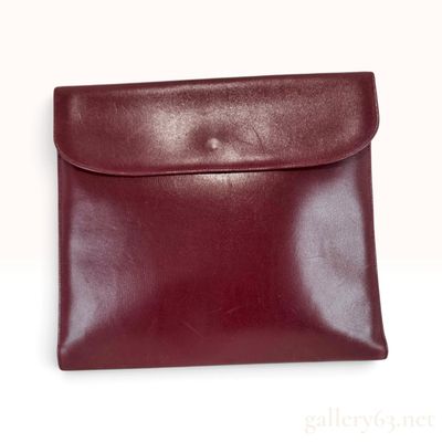 Sale Photo Thumbnail #112: Vintage Burgundy Leather Document Case Clutch