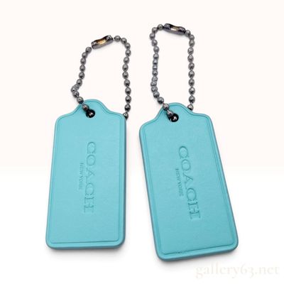 Sale Photo Thumbnail #487: Coach Rexy and Steggy Turquoise Glovetanned Leather Bag Charms