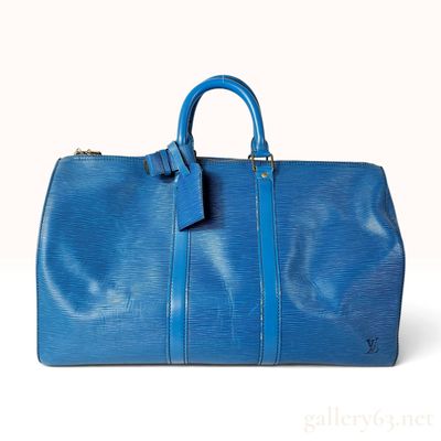 Sale Photo Thumbnail #162: Louis Vuitton Keepall 45 Toledo Blue Epi Leather Travel Bag