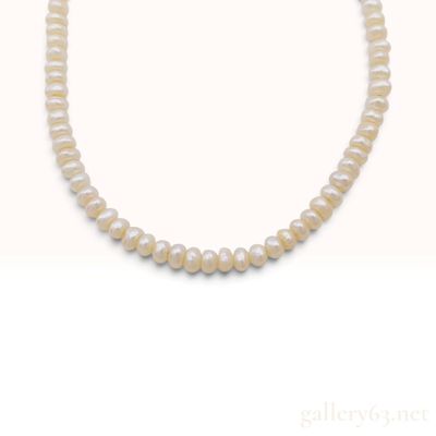Sale Photo Thumbnail #28: A Cultured Freshwater Pearl and 18 Karat Yellow Gold Necklace