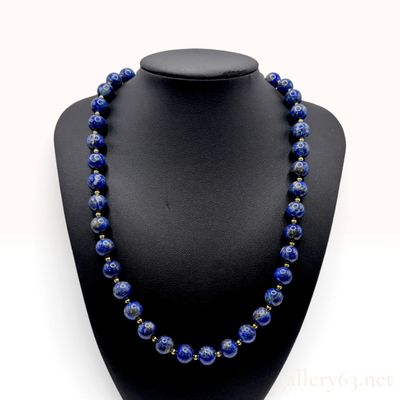 Sale Photo Thumbnail #289: 18K Yellow Gold and Lapis Lazuli Bead Necklace