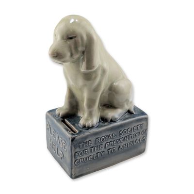Sale Photo Thumbnail #168: Doulton Lambeth Stoneware RSPCA Dog Collection Box