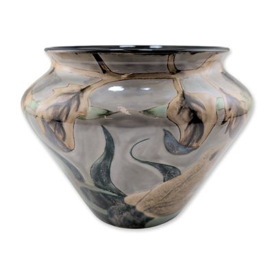 Sale Photo Thumbnail #186: Cobridge Stoneware Trial Frog Motif Vase