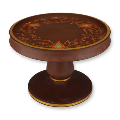 Sale Photo Thumbnail #314: Wedgwood Rosso Antico Gilt and Enameled Pedestal Tazza