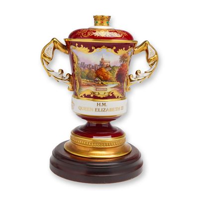 Sale Photo Thumbnail #143: Aynsley Bone China The Windsor Castle Commemorative Loving Cup and Cover