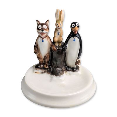 Sale Photo Thumbnail #120: Royal Doulton Daily Mirror Pip Squeak and Wilfred Figurine Pin Tray