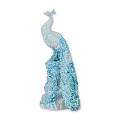 Sale Photo Thumbnail #40: Royal Doulton Prototype Blue and White Colorway Porcelain Peacock Figurine