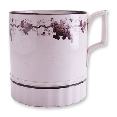 Sale Photo Thumbnail #326: Wedgwood Creamware Grapevine Decorated Porter Mug