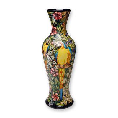 Sale Photo Thumbnail #364: Moorcroft Pottery by Sian Leeper Vase, Ararauna