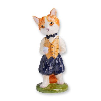 Sale Photo Thumbnail #124: Royale Stratford Hand Painted Bone China Cat with Yo-Yo Figurine