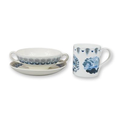 Sale Photo Thumbnail #276: Three Ceramic Items Designed by Eric Ravilious for Wedgwood