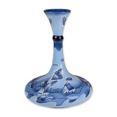 Sale Photo Thumbnail #365: Moorcroft Pottery by Walter Moorcroft Florian Vase, Centenary Yacht