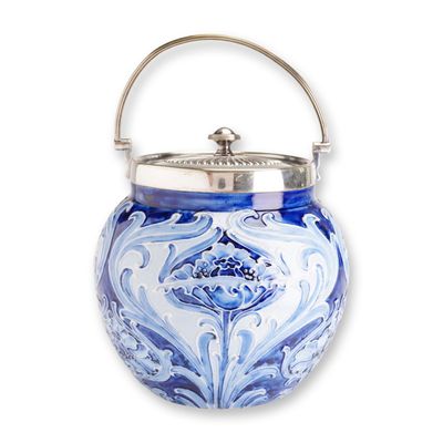 Sale Photo Thumbnail #349: Moorcroft Macintyre Florian Ware Biscuit Barrel, Poppy