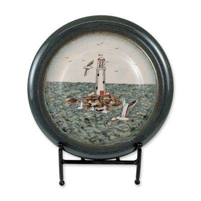 Sale Photo Thumbnail #177: Cobridge Stoneware Large Circular Maritime Charger Plate England