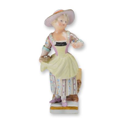 Sale Photo Thumbnail #84: Meissen Porcelain Child Figurine, Girl Gardener with Basket