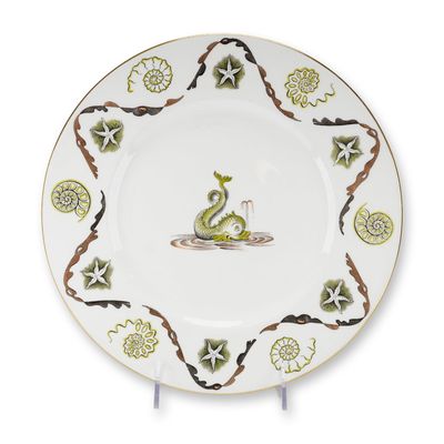 Sale Photo Thumbnail #293: Wedgwood Dolphin Pattern Bone China Plate Designed by Laurence Whistler