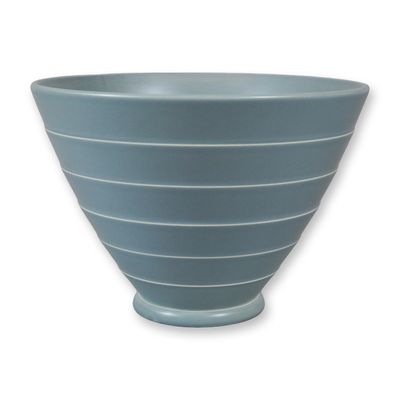 Sale Photo Thumbnail #298: Keith Murray for Wedgwood Art Deco Glazed Earthenware Conical Bowl