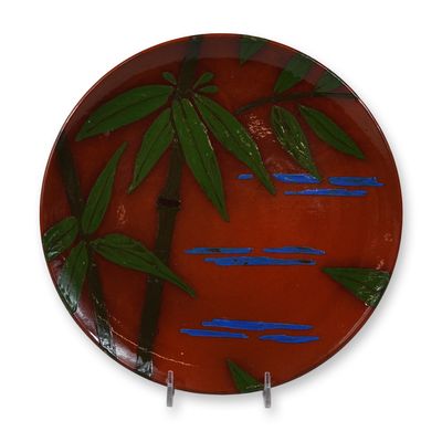 Sale Photo Thumbnail #300: Wedgwood Earthenware Wall Plate with Japanesque Bamboo Motif