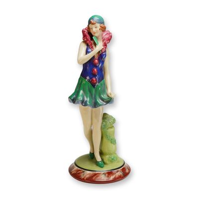 Sale Photo Thumbnail #105: Royal Dux Bohemia Porcelain Art Deco Lady Figurine