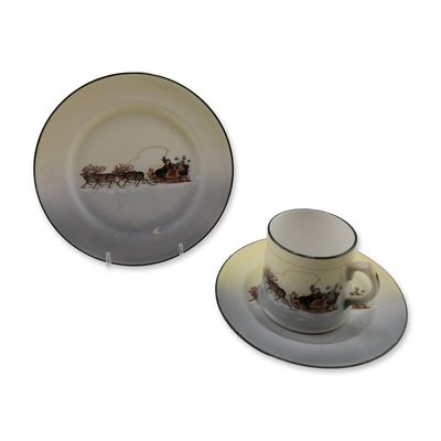 Sale Photo Thumbnail #250: 3pc Royal Doulton Christmas Series Ware Tea Trio Set