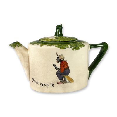 Sale Photo Thumbnail #242: Royal Doulton Porcelain Teapot, All Black Team Cricketer