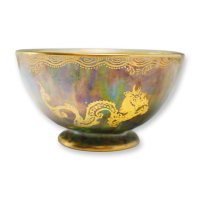 Sale Photo Thumbnail #192: Wedgwood Fairyland Lustre Bowl, Coiling Dragon
