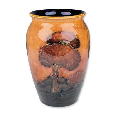 Sale Photo Thumbnail #340: Rare Moorcroft Pottery Flambe Vase, Eventide
