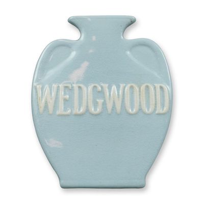 Sale Photo Thumbnail #308: Wedgwood Blue Glazed Earthenware Advertising Display Plaque