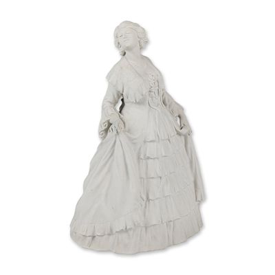 Sale Photo Thumbnail #62: Doulton Lambeth by John Broad Matte Stoneware Figurine, Doris Keane - The Minuet