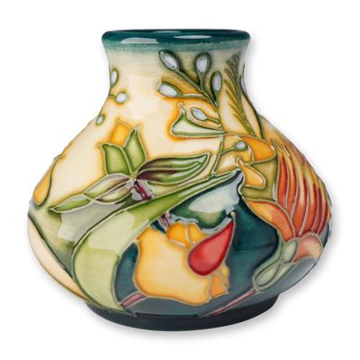 Sale Photo Thumbnail #362: Moorcroft Pottery by Rachel Bishop Miniature Floral Vase, Prairie Summer