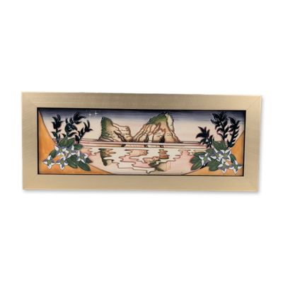 Sale Photo Thumbnail #370: Moorcroft Pottery by Vicky Lovatt Framed Tile, Farewell Beach