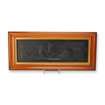 Sale Photo Thumbnail #392: Wedgwood Black Basalt Stoneware Rectangular Plaque