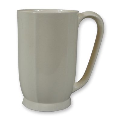 Sale Photo Thumbnail #282: Keith Murray for Wedgwood Art Deco Moonstone Glaze Faceted Tankard