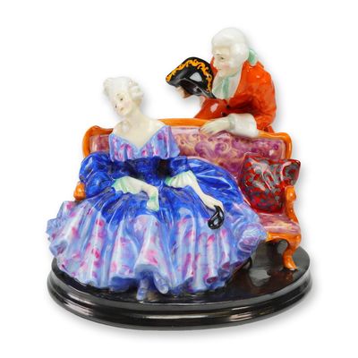 Sale Photo Thumbnail #68: Royal Doulton by Leslie Harradine Figurine, Tete a Tete HN799