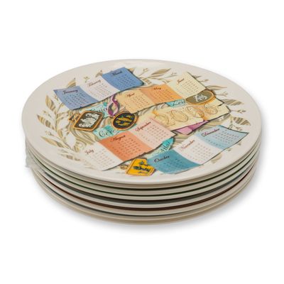 Sale Photo Thumbnail #287: 8pc Wedgwood Queen's Ware Calendar Plates 2000-2006