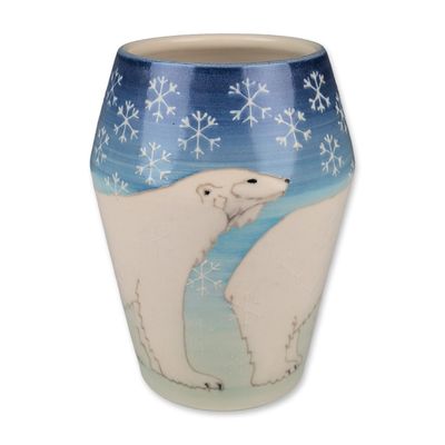 Sale Photo Thumbnail #378: Dennis Chinaworks by Sally Tuffin Polar Bear Trial Vase