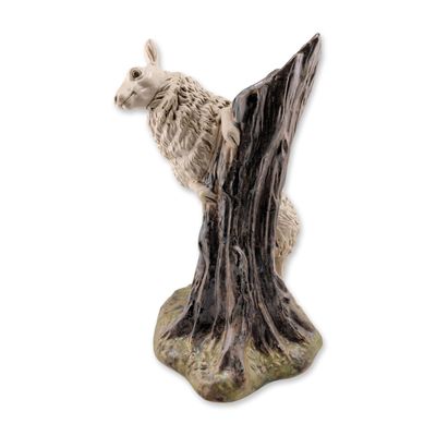 Sale Photo Thumbnail #182: Cobridge Stoneware English Sheep Figurine, Bo Peep