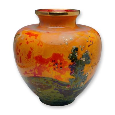 Sale Photo Thumbnail #225: Bernard Moore Viking Flambe Lustre Vase