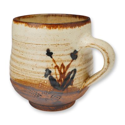 Sale Photo Thumbnail #317: Wedgwood by John Dermer 1970s Hand-Painted Denver Earth Stoneware Belt Mug