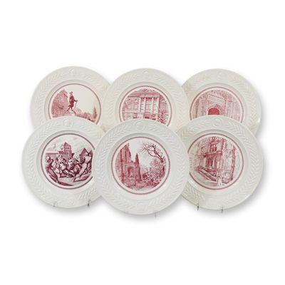 Sale Photo Thumbnail #313: A Set of Six Wedgwood University of Pennsylvania Bicentennial Commemorative Plates