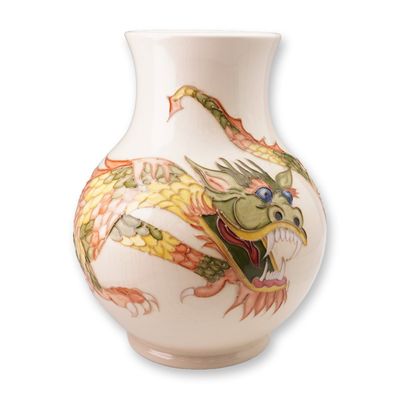 Sale Photo Thumbnail #368: Moorcroft Pottery Vase, Dragon