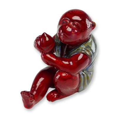 Sale Photo Thumbnail #31: Bernard Moore Flambe Monkey Figurine